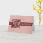 Moederdagkaartオランダバラ&ストライプ母の日 カード (黄色い花)