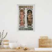 Moet Chandon by Alphonse Mucha   Vintage ポスター (キッチン)