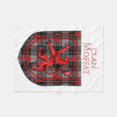 Moffat Tartan Scottish Plaid Lion Rampant フリースブランケット (正面(横))