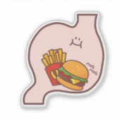 MOG MOG Stomach – Kawaii Burger & Fries シール (正面)