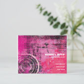 Mogen David Circular Starバルミツワー返信カード 出欠カード (スタンド正面)