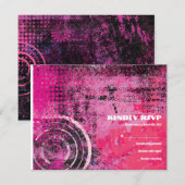 Mogen David Circular Starバルミツワー返信カード 出欠カード (正面/裏面)