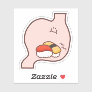 MogMogEetan – Kawaii Stomach Character with Sushi  シール