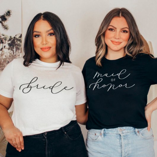 MOHかわいいスクリプトバチェロレッテ/ブライダルパーティ Tシャツ