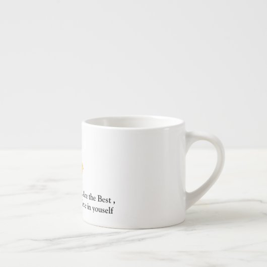 Mohamd用のパーソナライズされたマグカップエレガント- 金ゴールドフローラ エスプレッソカップ (右)