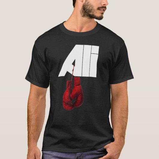 MOHAMED ALI新しい特徴的なデザインボクシングル Tシャツ (正面)