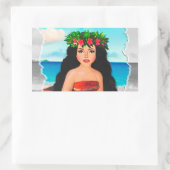 Mohana Doll 長方形シール (バッグ)