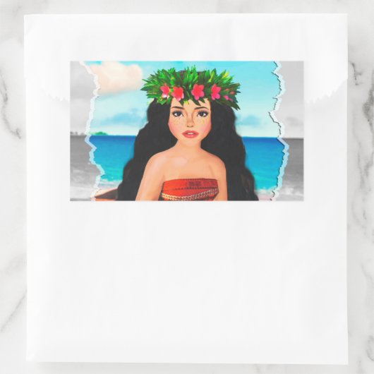 Mohana Doll 長方形シール (バッグ)