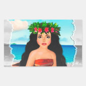 Mohana Doll 長方形シール (正面)