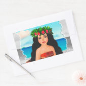 Mohana Doll 長方形シール (封筒)