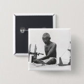 Mohandas Karamchand Gandhi 缶バッジ (正面&裏面)