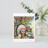 Mohawkトレイル、Mohawkインディアンの表示 ポストカード (スタンド正面)