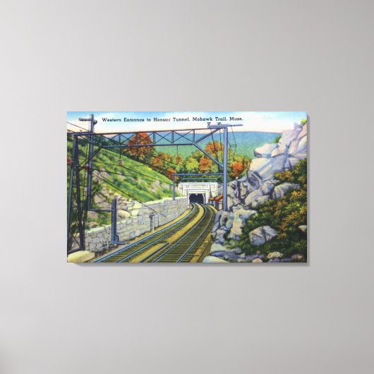 Mohawk Trail View of W. Entrance to Hoosac キャンバスプリント (正面)