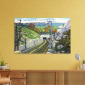 Mohawk Trail View of W. Entrance to Hoosac キャンバスプリント (インサイチュ (リビング))