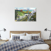 Mohawk Trail View of W. Entrance to Hoosac キャンバスプリント (インサイチュ (寝室))