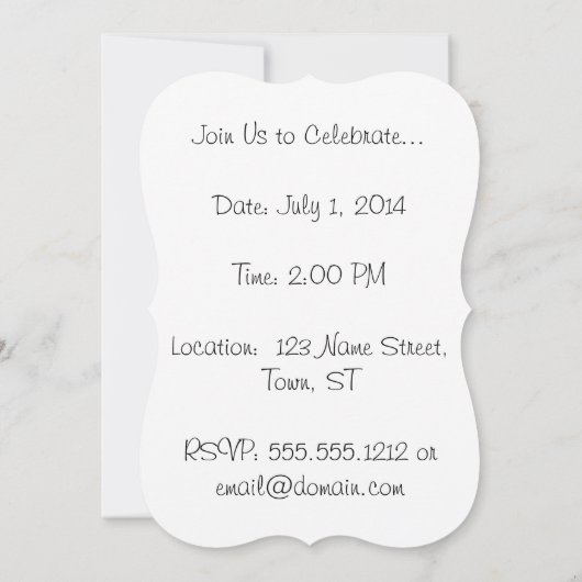 Moherの美しい緑の崖 招待状 (裏面)