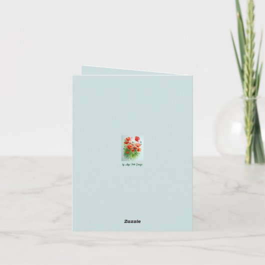 Mohnblumenwiese, Aquarell -  カード (裏面)