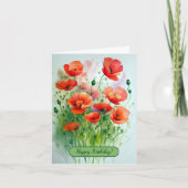 Mohnblumenwiese, Aquarell -  カード (正面)