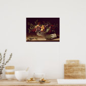 Moillon – 果実とアスパラガスの束のバスケット ポスター (キッチン)