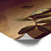 Moillon – 果実とアスパラガスの束のバスケット ポスター (角)