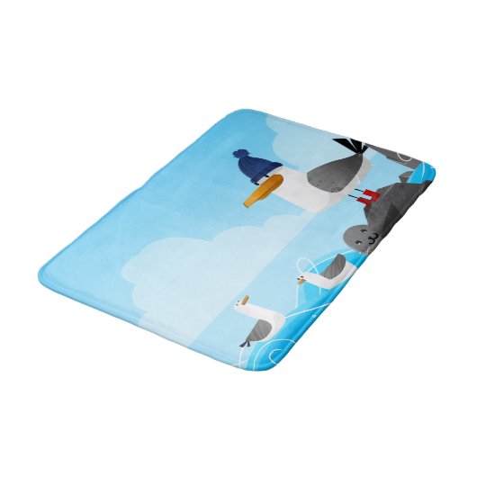 "Moin Moin"のカモメ バスマット (アングル)