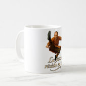 Moine bouddhiste en combat コーヒーマグカップ (正面左)