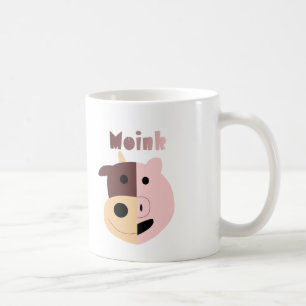 Moink: 漫画牛およびブタのマグ コーヒーマグカップ