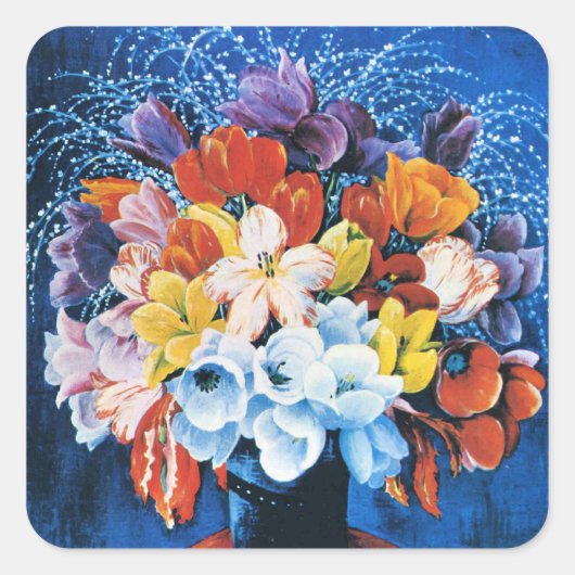 Moise Kisling, Bouquet of Tulips, スクエアシール (正面)