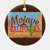 Mojaveカリフォルニアカートゥーンデザートヴィンテージトラベル セラミックオーナメント (裏面)