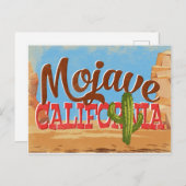 Mojaveカリフォルニアカートゥーンデザートヴィンテージトラベル ポストカード (正面/裏面)