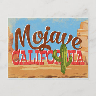 Mojaveカリフォルニアカートゥーンデザートヴィンテージトラベル ポストカード