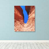 Mojave Canyon – Vertical Desert Sky キャンバスプリント (インサイチュ (ウッドフロア))