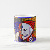 Mojisola著カラフルなマグGbadamosi Okubule コーヒーマグカップ (中央)