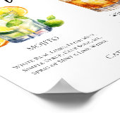 Mojitoウイスキー酸っぱいシグネチャーカクテルメニュー ポスター (角)