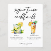 Mojitoピニャコラダシグネチャーカクテルメニュー (正面)