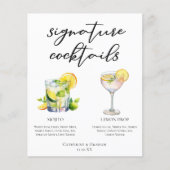 Mojitoレモンドロップサマーシグネチャーカクテルメニュー (正面)