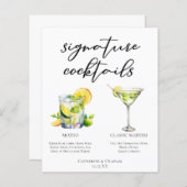 Mojito Martiniのシグニ結婚チャーカクテルメニュー (正面/裏面)