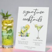 Mojito Martiniのシグニ結婚チャーカクテルメニュー 台座サイン