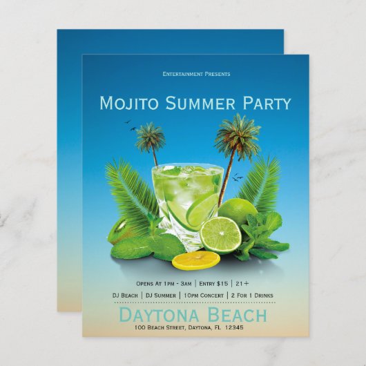 Mojito Summer Concert Flyers (正面/裏面)