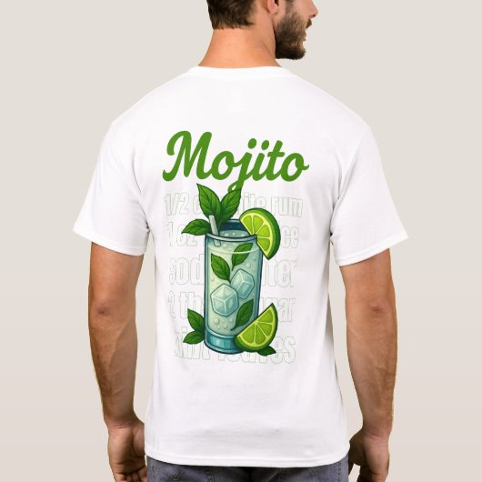 Mojito T-Shirt – Fresh Mint & Lime Cocktail Tシャツ (裏面)