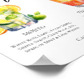 Mojito Tequilaサンライズ結婚のカクテルメニュー ポスター (角)
