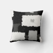 Mojoの灰色、黒く及び白い枕でモノトーンの クッション (裏面)