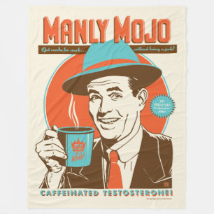 Mojoの男らしいコーヒー フリースブランケット