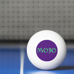 Mojoグリーンパープル白3つ星ピンポンボール 卓球ボール