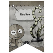 MOJOゴシックブードゥー人形パーソナライズされた誕生日 バンティングフラッグ (第1の旗)