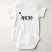 MOJOゴシックブードゥー人形フォークアート ベビーボディスーツ (裏面)