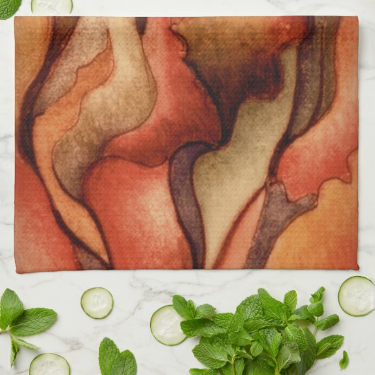 MoJoタオルのSonoranの砂漠の日没 キッチンタオル (折り畳み)