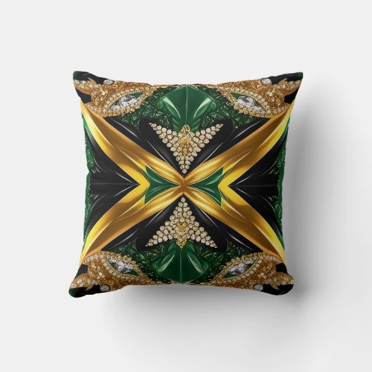 MoJoピローとジャマイカカラーデザイン クッション (裏面)