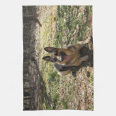 mojo手タオルにあなたのベビーを置いて下さい キッチンタオル (縦)