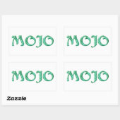 Mojo白い四角形のステッカー 長方形シール (シート)